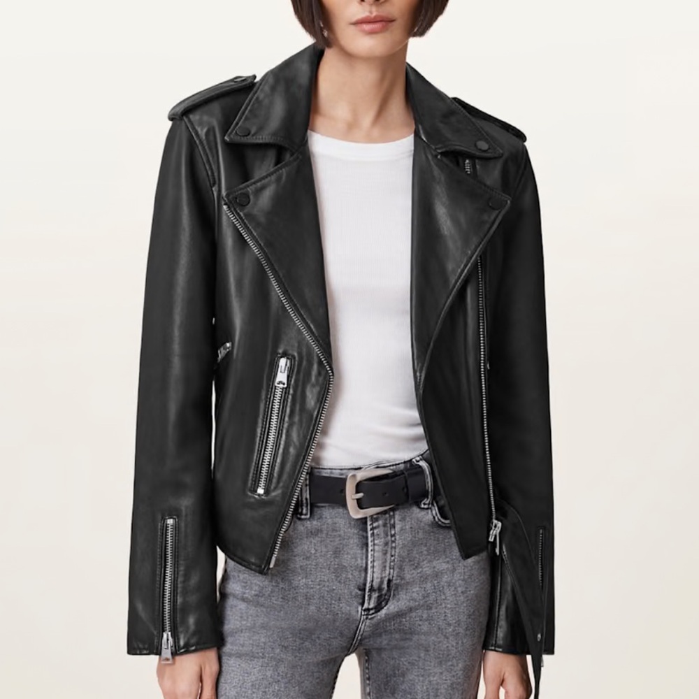 All Saints Balfern Leather Biker Jacket